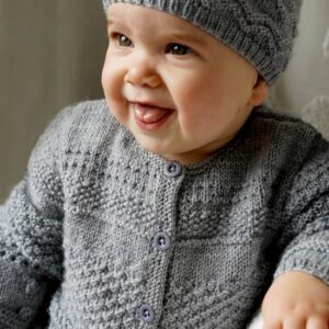 Baby Cakes 4ply Frankie Cardi and Hat
