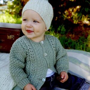 Baby Cakes 8ply Addison Cardi and Hat