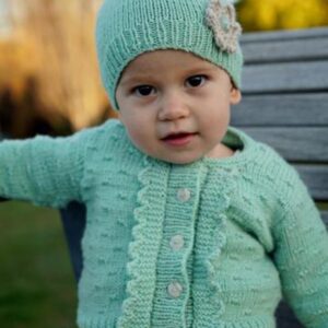 Baby Cakes 8ply Imogen Cardi and Hat