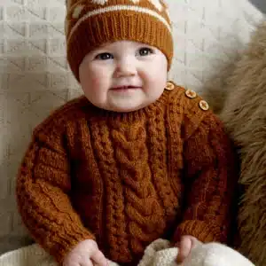 Baby Cakes 8ply Morgan Sweater and Hat