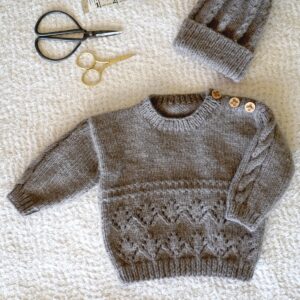 Baby Cakes 8ply Lottie Sweater and Hat