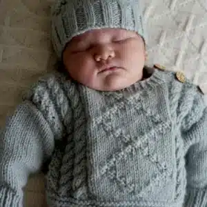 Baby Cakes 8ply Sebbe Sweater and Hat