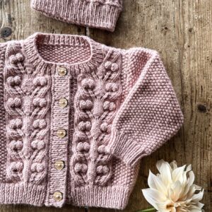Baby Cakes 8ply Dahlia Cardi and Hat