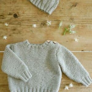 Baby Cakes 8ply Ashley Sweater and Hat