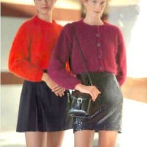 Lisa F Vintage 10ply Cropped Sweater and Cardigan