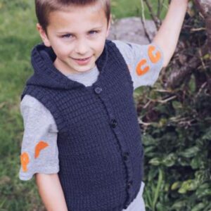 Little Cupcakes 8ply Alexander Hooded Vest