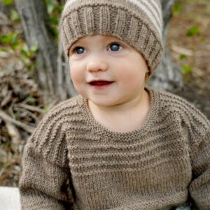 Baby Cakes 8ply Kennedy Sweater and Hat