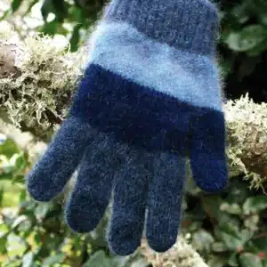 Lothlorian Child Striped Gloves Blue 6 - 10 years