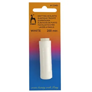 Pony Knitting Elastic - White
