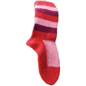 Lothlorian Child Striped Sock Red 3 - 5 years