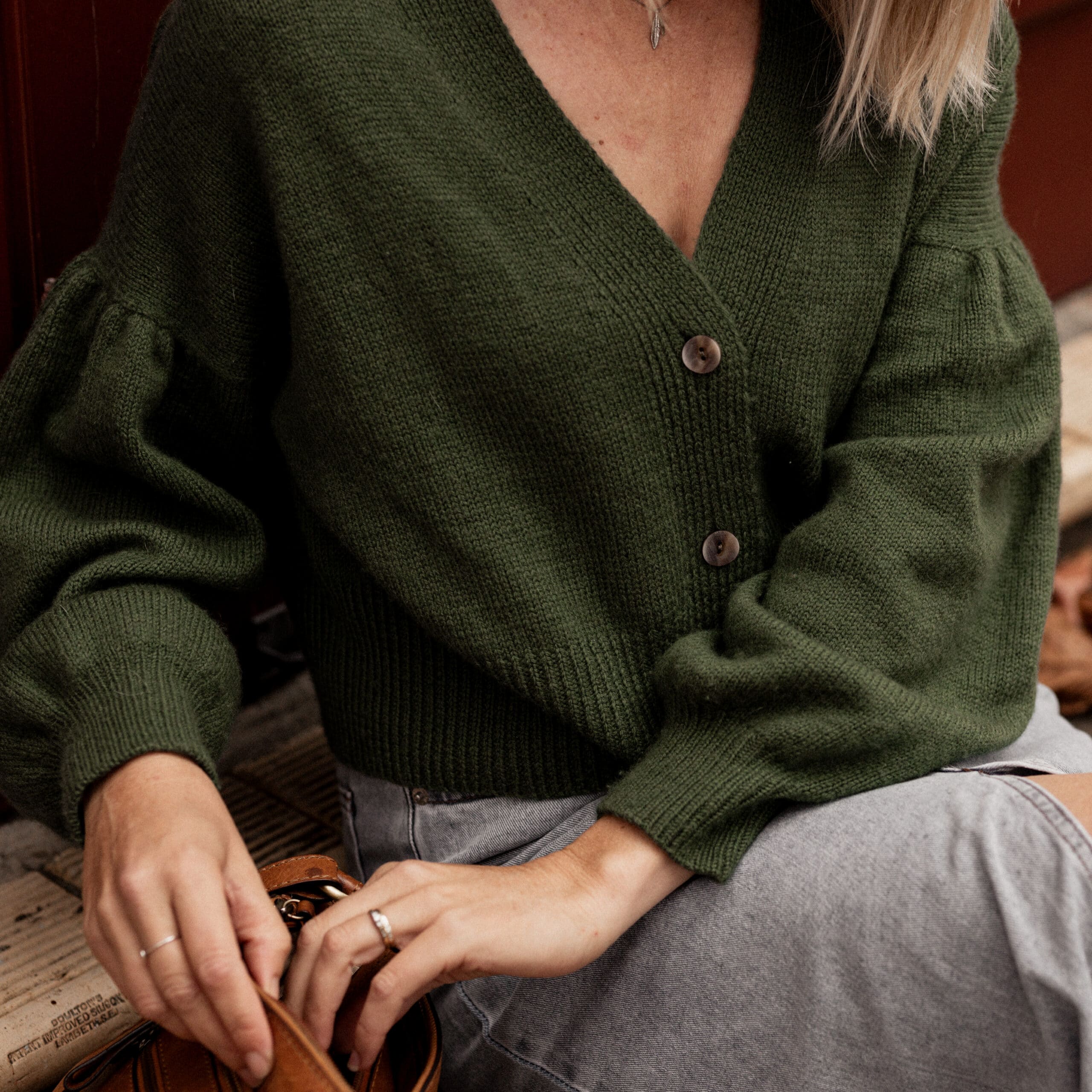 Purl Foundry 4ply Gather Sleeve Cardi - Image 2