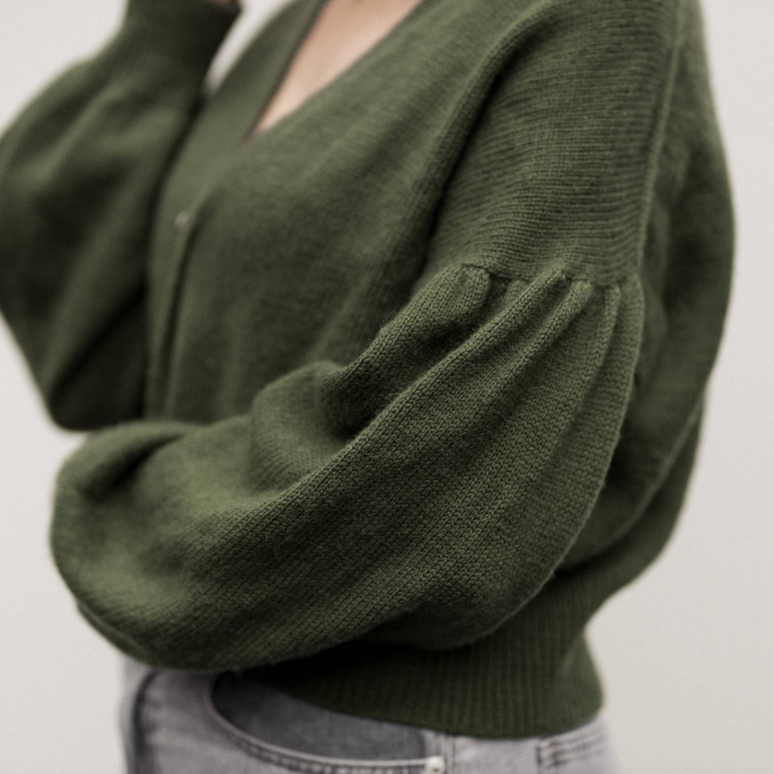 Purl Foundry 4ply Gather Sleeve Cardi - Image 4