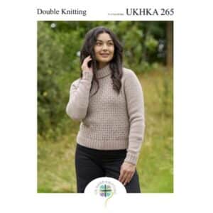 UKHKA 265 8ply Lace Polo Neck