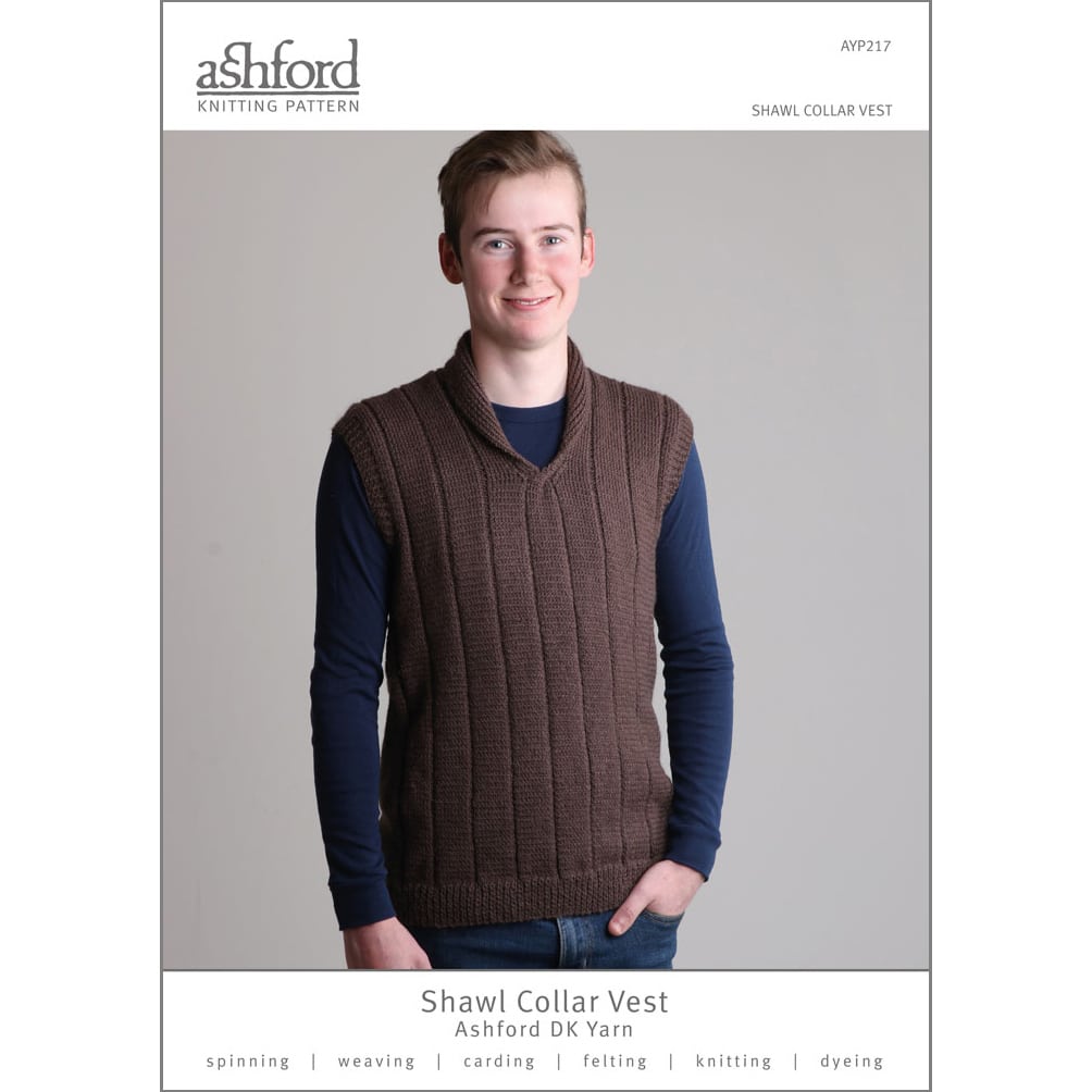 Ashford 8ply Shawl Collar Vest