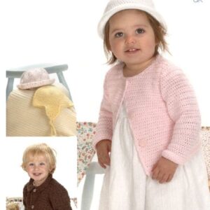 Peter Pan P1137  8ply Crochet Cardigan