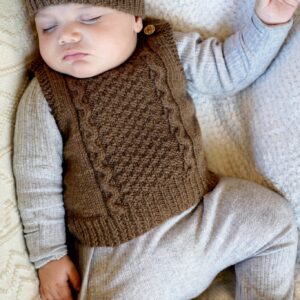 Baby Cakes 8ply Noa Vest and Hat
