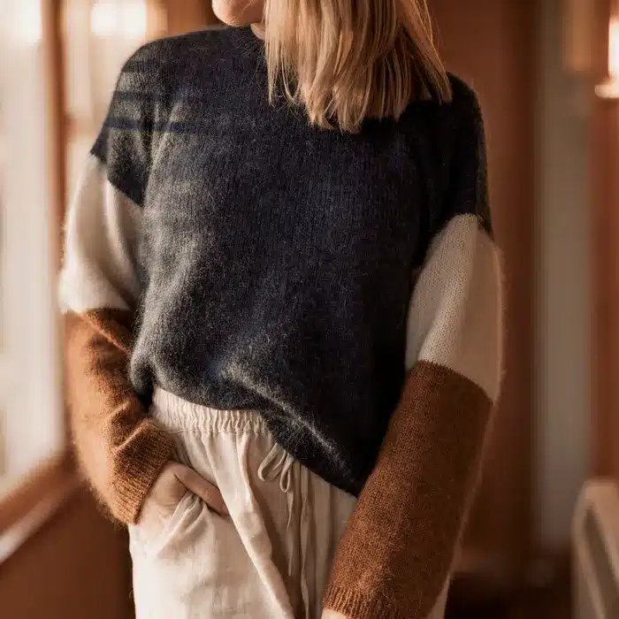 Purl Foundry 8ply Tri Tone Sweater - Image 2