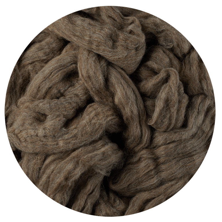 Fibre Pack Brown Wool Blend